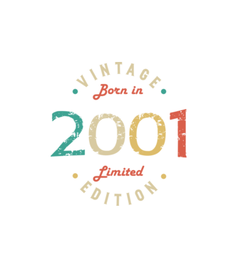 Born in 2001 minta homokszín pólón