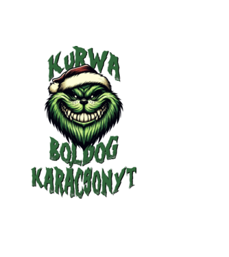 Kurwa Boldog Karácsonyt minta világoskék pólón