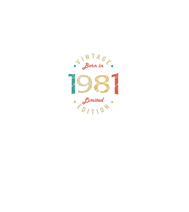 Born in 1981 minta fekete pólón