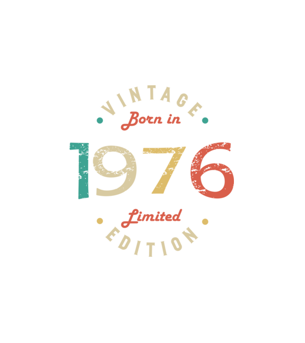 Born in 1976 minta fehér pólón