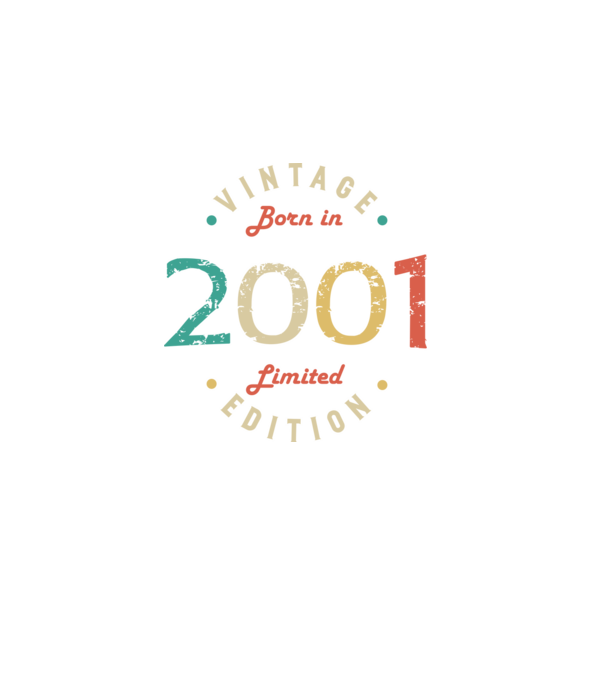 Born in 2001 minta sötétkék pólón