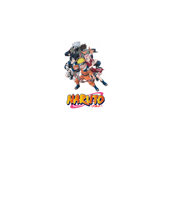 Naruto logo minta fehér pólón