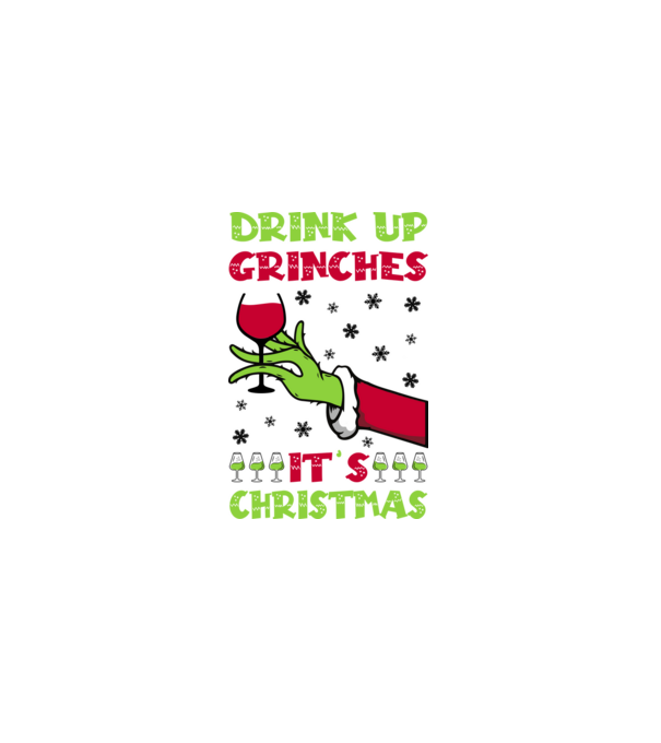 Drink Up Grinches minta szürke pólón