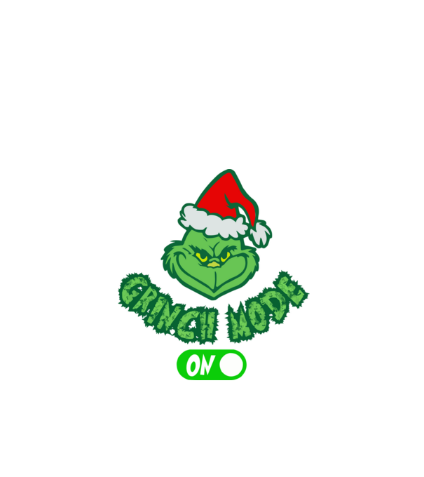 Grinch Mode On minta fekete pólón
