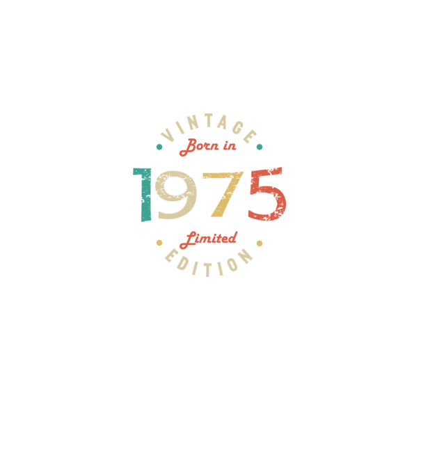 Born in 1975 minta fekete pólón