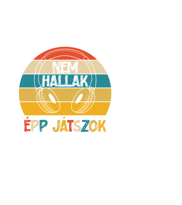 Nem hallak épp játszok minta fekete pólón