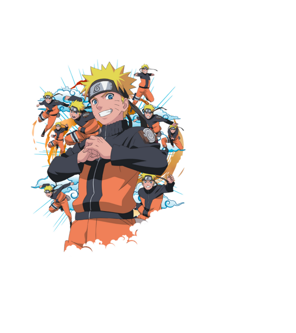 Naruto minta világoskék pólón