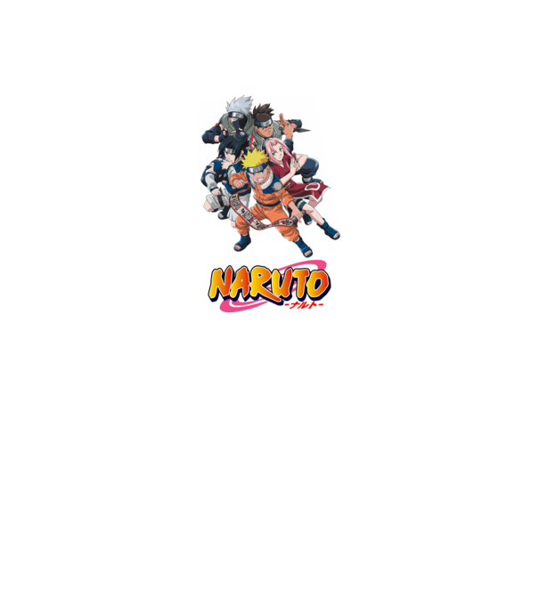 Naruto logo minta fehér pólón