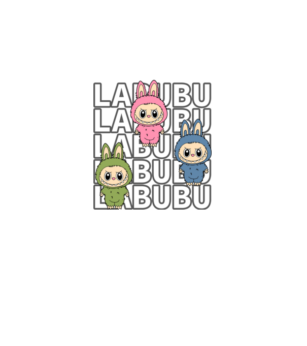 Labubu minta világos rózsaszín pólón