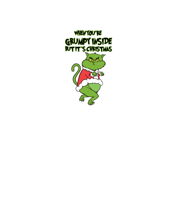 Grumpy Christmas minta fehér pólón