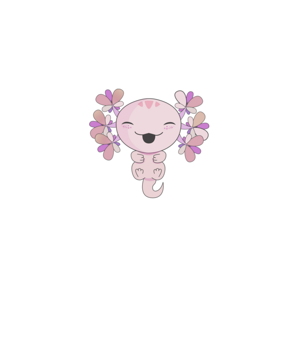 Axolotl minta világoskék pólón