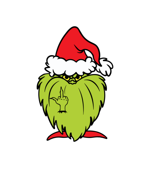 Fcking Grinchmas minta fehér pólón