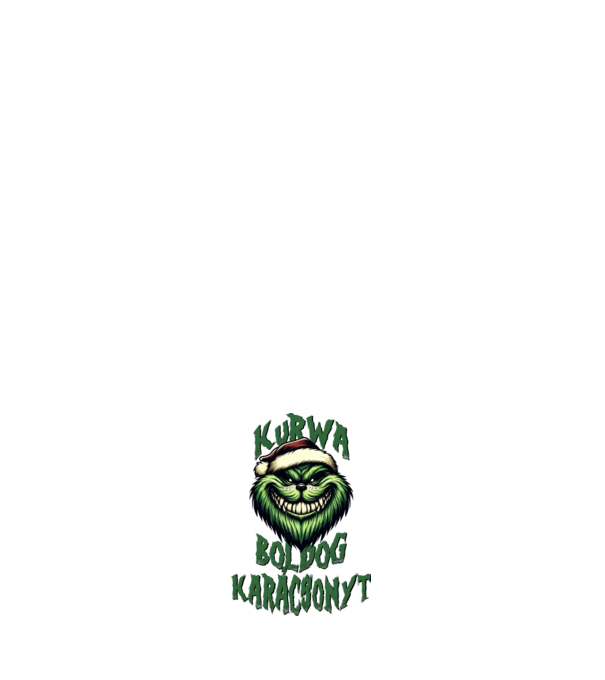 Kurwa Boldog Karácsonyt minta fehér pólón