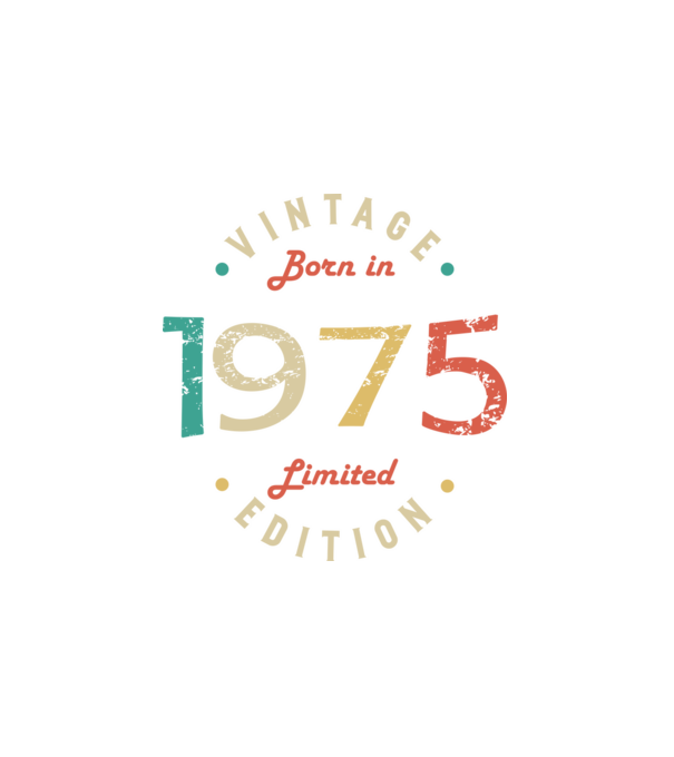 Born in 1975 minta fehér pólón