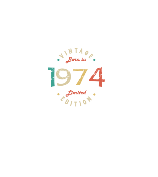Born in 1974 minta fekete pólón