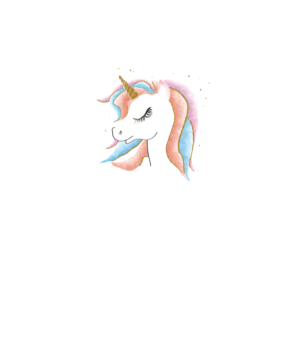 Unicorni minta fehér pólón