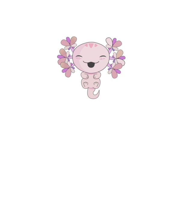 Axolotl minta szürke pólón