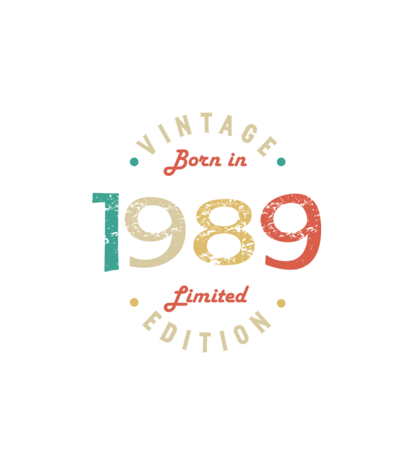 Born in 1989 minta fehér pólón