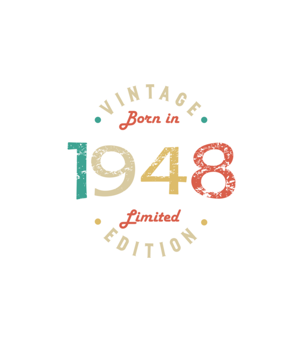Born in 1948 minta fehér pólón
