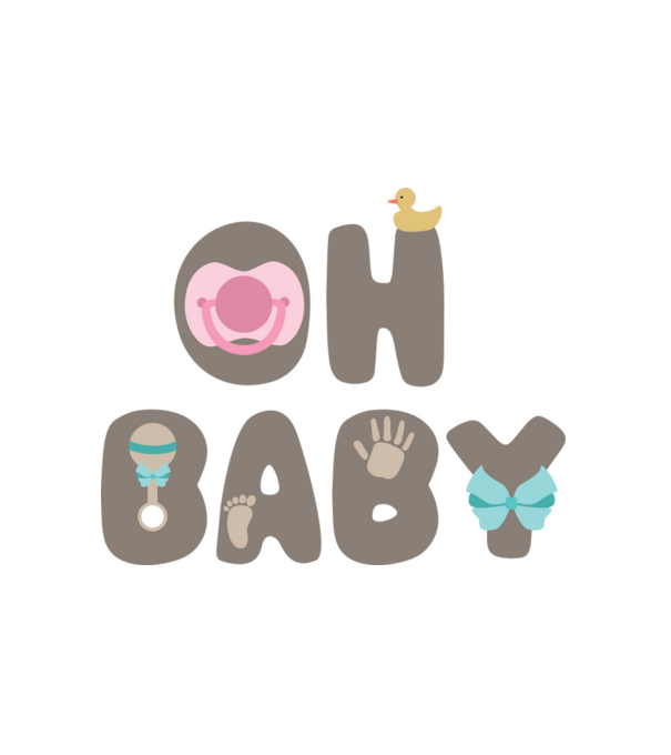 Oh, baby minta fehér pólón
