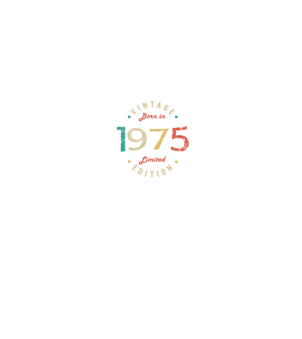Born in 1975 minta fekete pólón