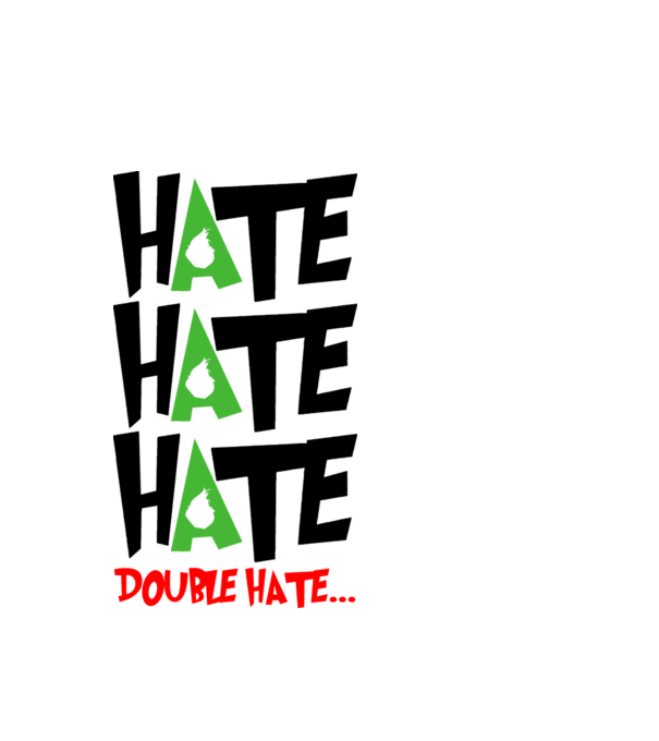 Double Hate minta fehér pólón