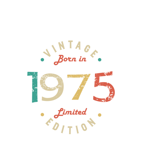 Born in 1975 minta fehér pólón