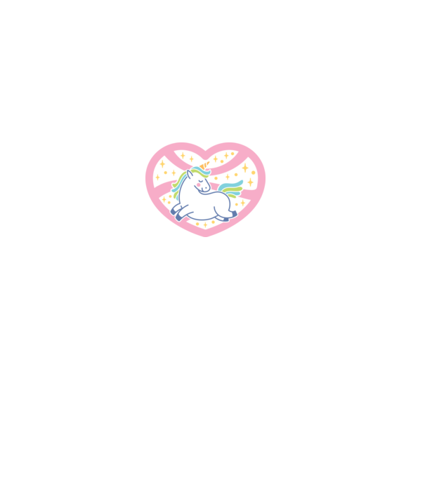 Heart unicorn minta világos rózsaszín pólón