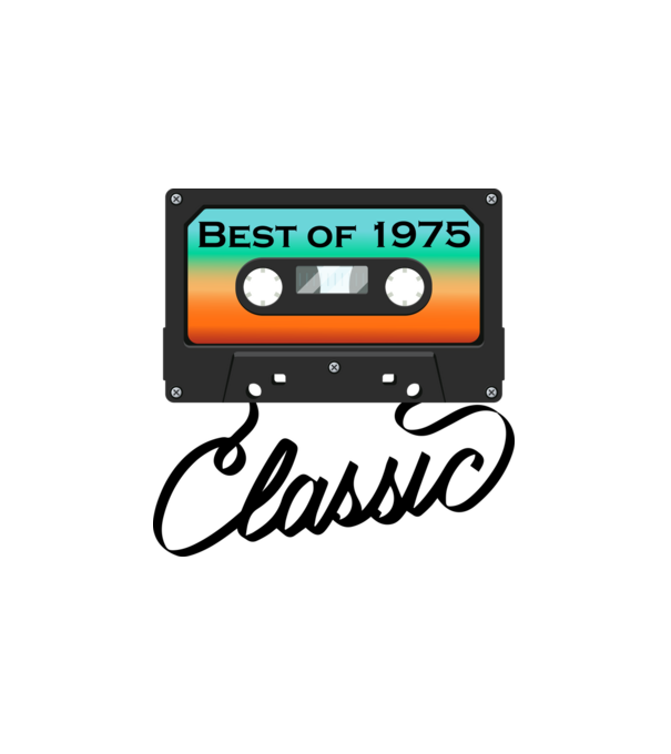 Best Of 1975 minta fehér pólón