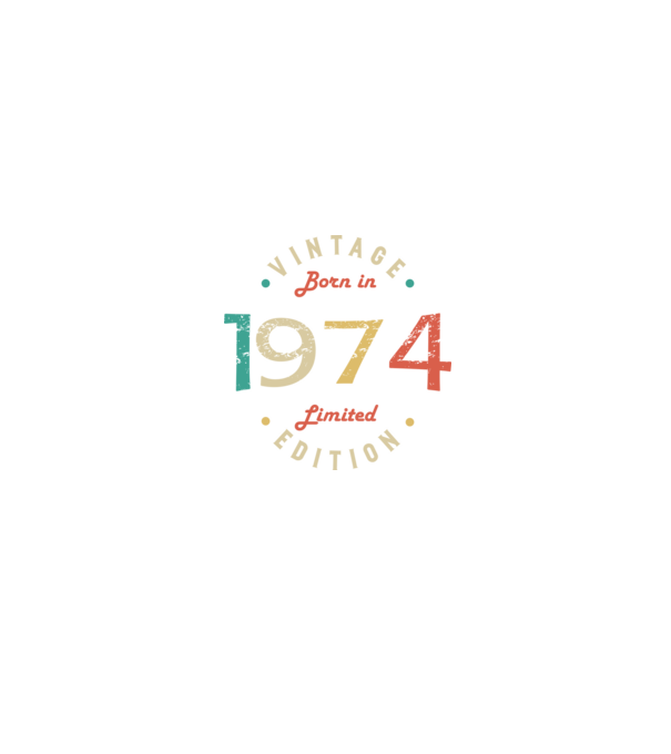 Born in 1974 minta fekete pólón