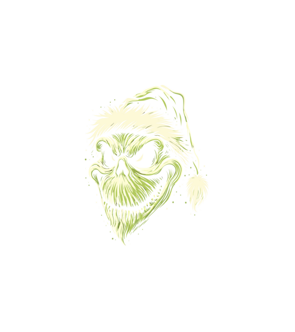 Grinch koponya minta fehér pólón