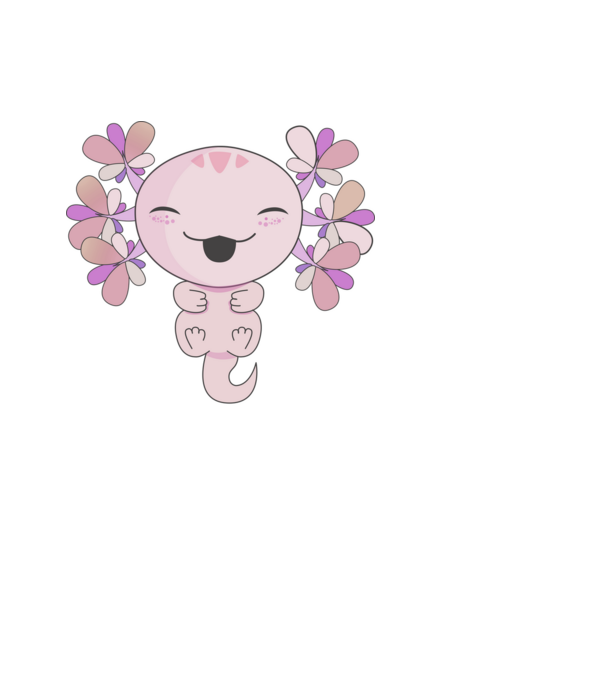 Axolotl minta világoskék pólón