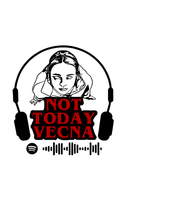 Not today Vecna Stranger Things minta fekete pólón