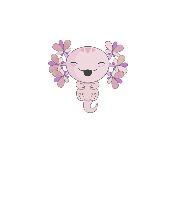 Axolotl minta türkiz pólón