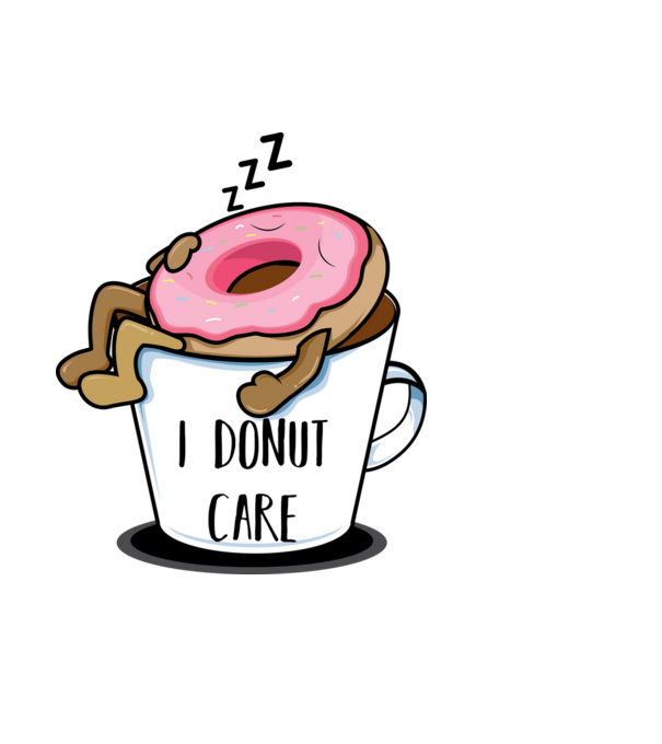 I DONUT CARE minta világoskék pólón