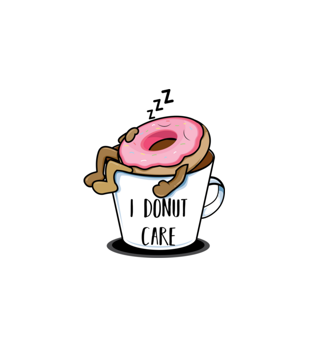 I DONUT CARE minta fehér pólón