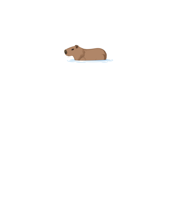 Capybara minta fehér pólón