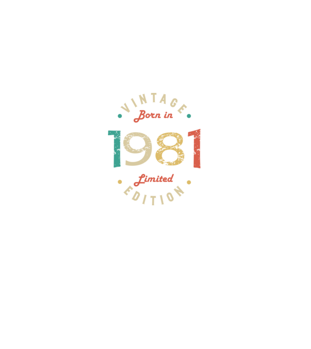 Born in 1981 minta fekete pólón