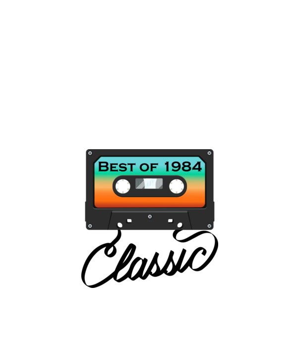 Best Of 1984 minta narancssárga pólón