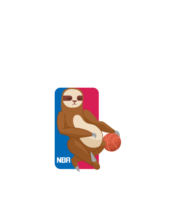 NBA Sloth minta sötétkék pólón