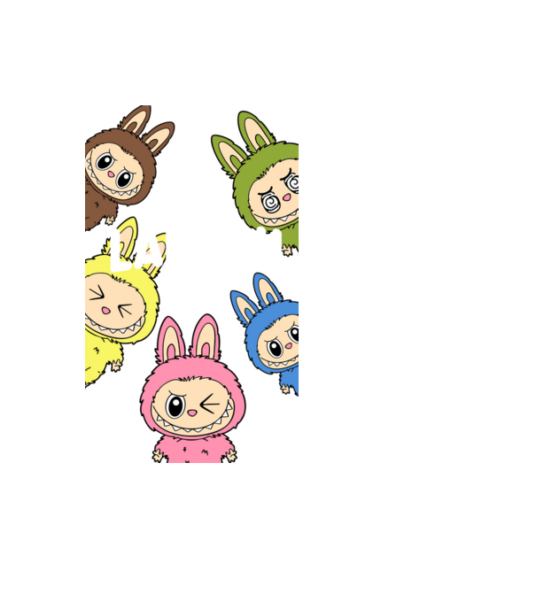 Labubu monsters minta fekete pólón