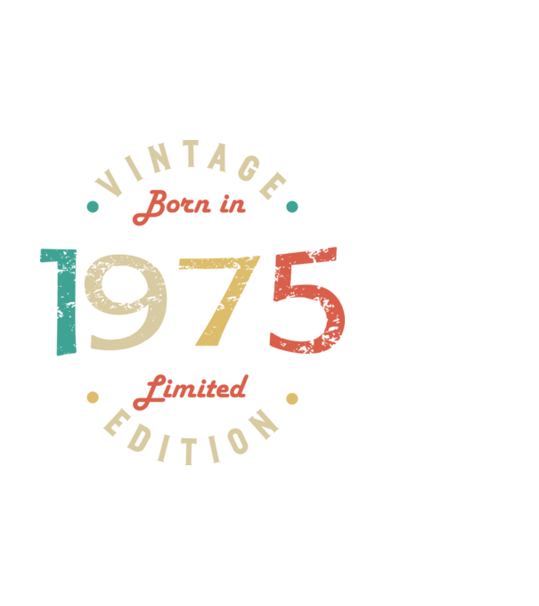 Born in 1975 minta fehér pólón