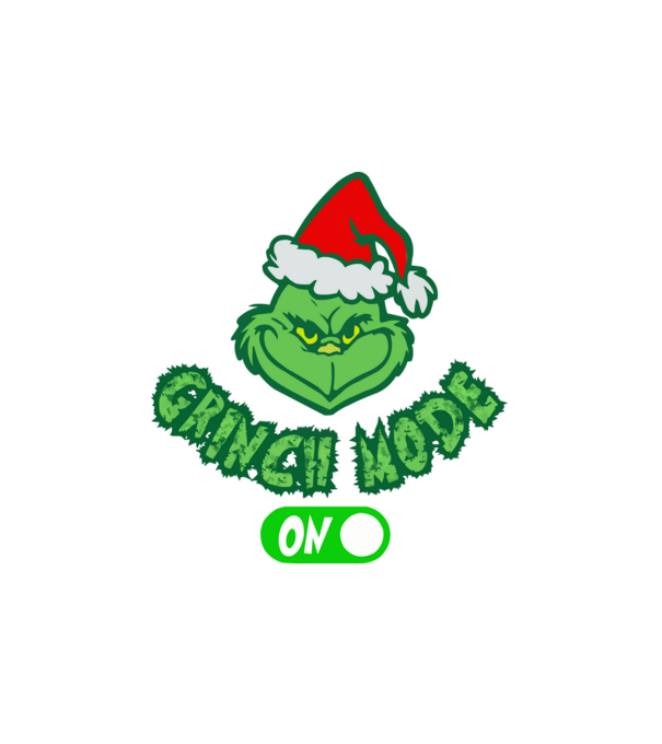 Grinch Mode On minta fehér pólón