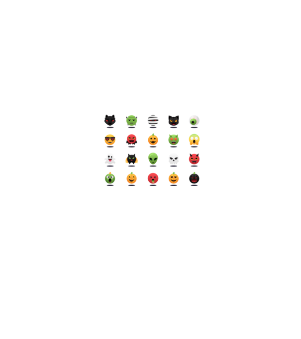 Halloween emoji minta fekete pólón