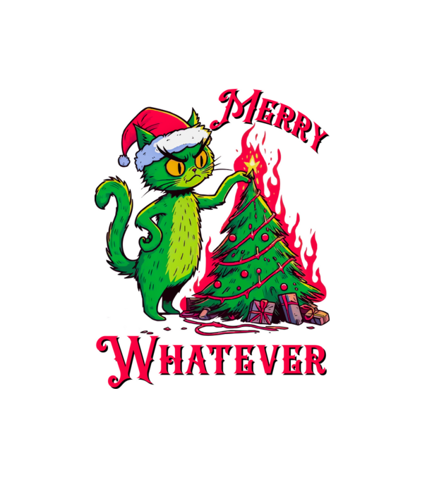 Merry Whatever minta fehér pólón