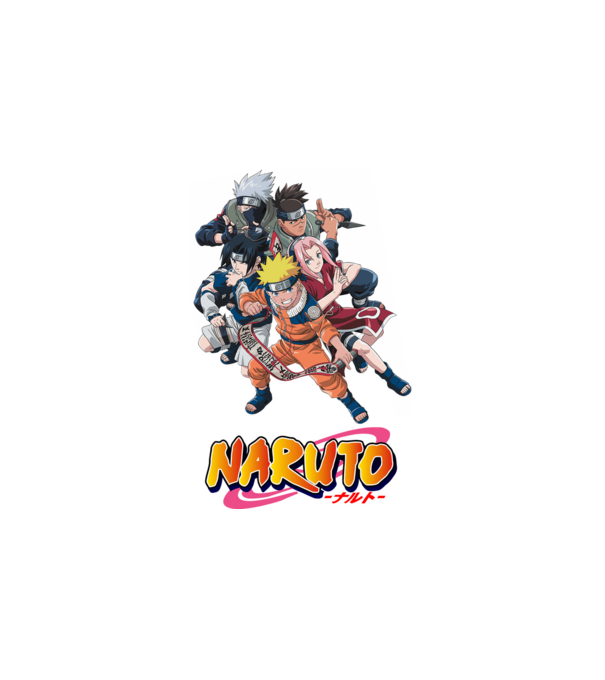 Naruto logo minta fehér pólón