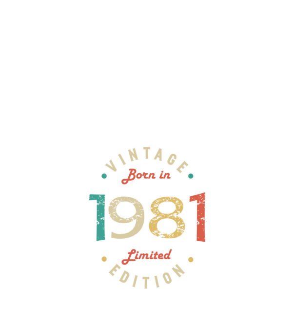 Born in 1981 minta fekete pólón