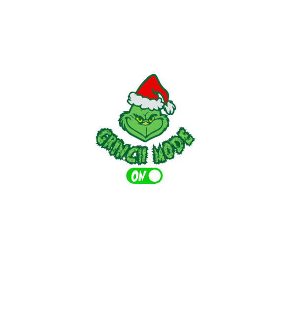Grinch Mode On minta fekete pólón