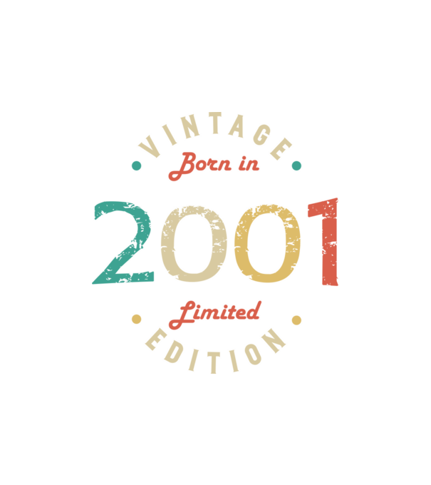 Born in 2001 minta homokszín pólón