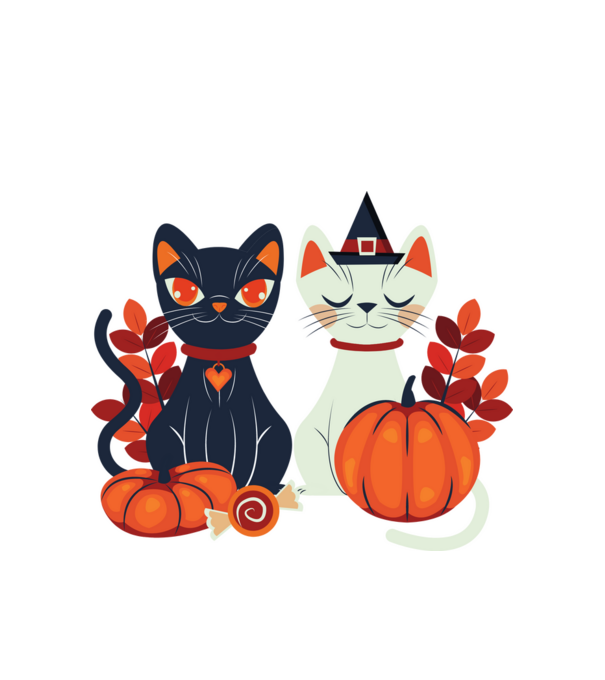 Cats in fall minta fehér pólón